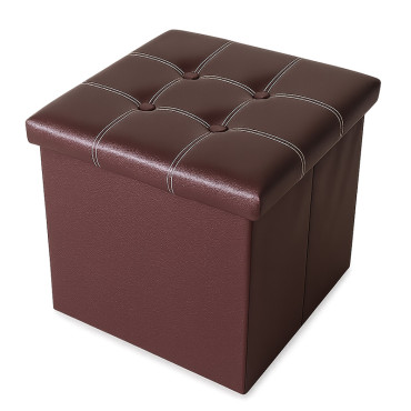Taburet pliabil depozitare modern - 38x38x38cm / maro