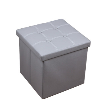 Taburet pliabil depozitare modern - 38x38x38cm / gri