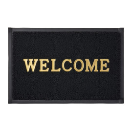 covoras intrare tip-lufa - 38x58cm / welcome negru