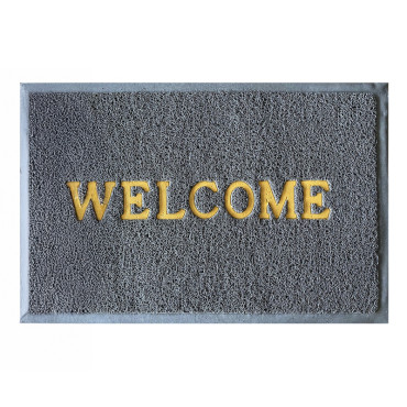 Covoras intrare tip-lufa - 38x58cm / welcome gri