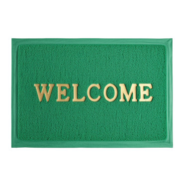 Covoras intrare tip-lufa - 38x58cm / welcome verde