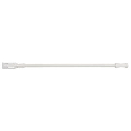 bara perdea dus metalica - 70-120cm / alb