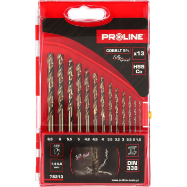 Set burghie metal hss-co 135° in caseta 1.5-6.5mm - 13p