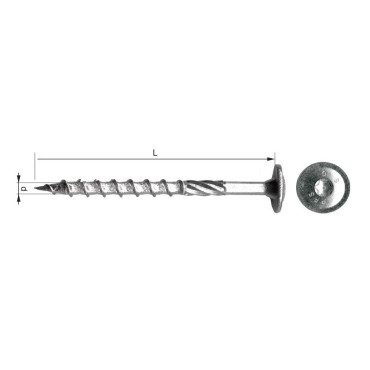 Suruburi cu cap torx torbante t40 8x120mm, 50/set