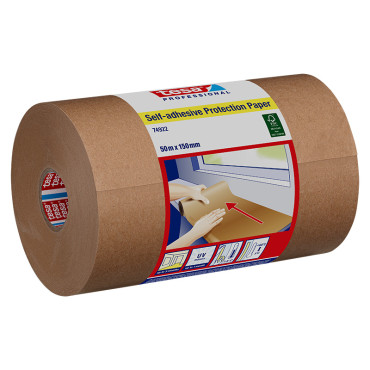 Banda adeziva protectie din hartie 150mm / 50m