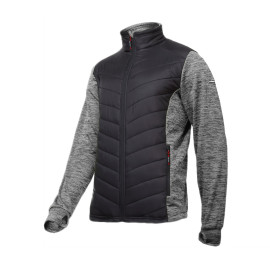 jacheta cu imprimeu si matlasare / gri-negru - 2xl