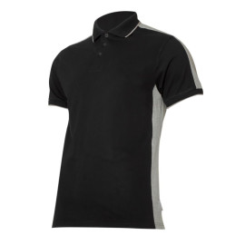 tricou bumbac polo multicolor / negru-gri - l