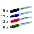 Markere lungi color (n-15/a-12/r-12/v-6), 45/set