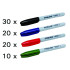 Markere scurte color (n-30/a-20/r-20/v-10), 80/set