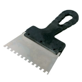 spatula inox dintata cu maner plastic 150/6mm