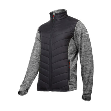 Jacheta cu imprimeu si matlasare / gri-negru - 3xl
