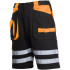 Pantalon scurt cu reflectorizant negru-portocaliu - s