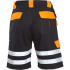 Pantalon scurt cu reflectorizant negru-portocaliu - s