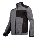 jacheta pulover cu insertii elastice / gri-negru